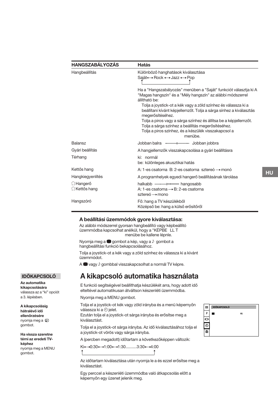 A kikapcsoló automatika használata | Sony KP-41S5K User Manual | Page 89 / 146