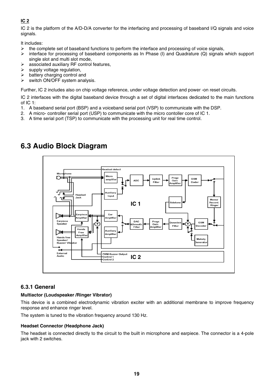 3 audio block diagram, 1 general, Ic 1 ic 2 | Sony CMD-J26 User Manual | Page 19 / 20