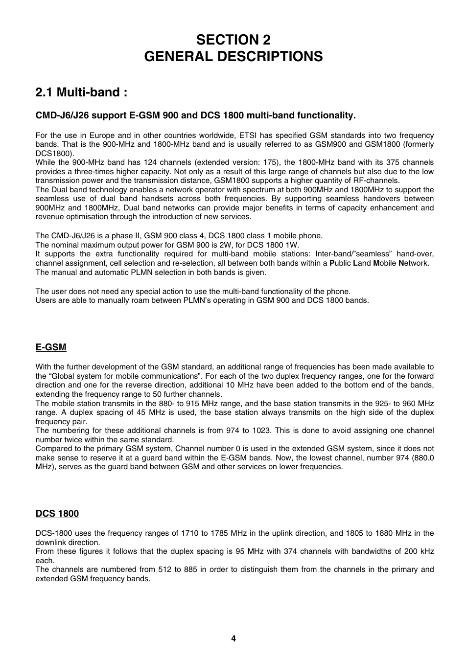 1 multi-band | Sony CMD-J26 User Manual | Page 4 / 20