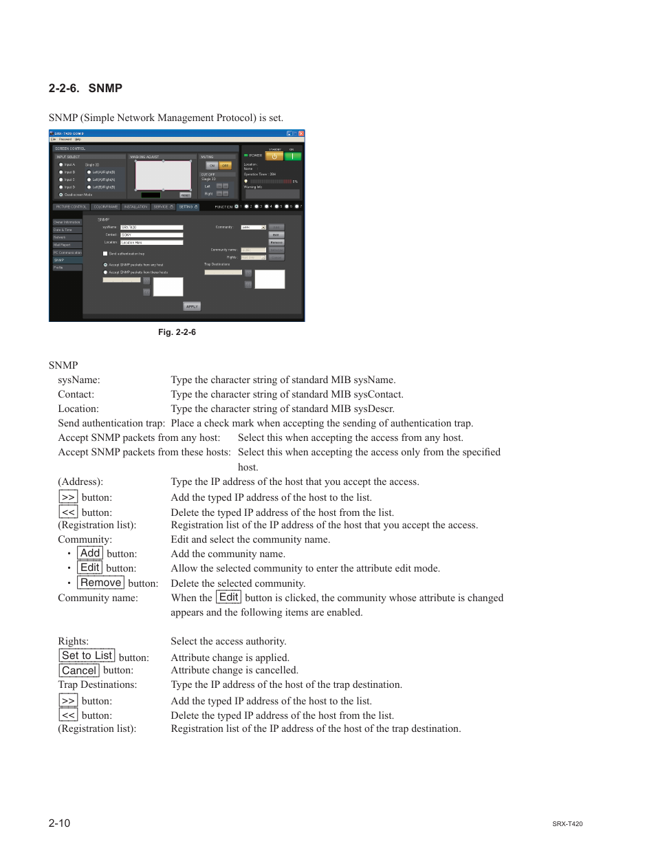 2-6. snmp | Sony SRX-T420 User Manual | Page 50 / 76