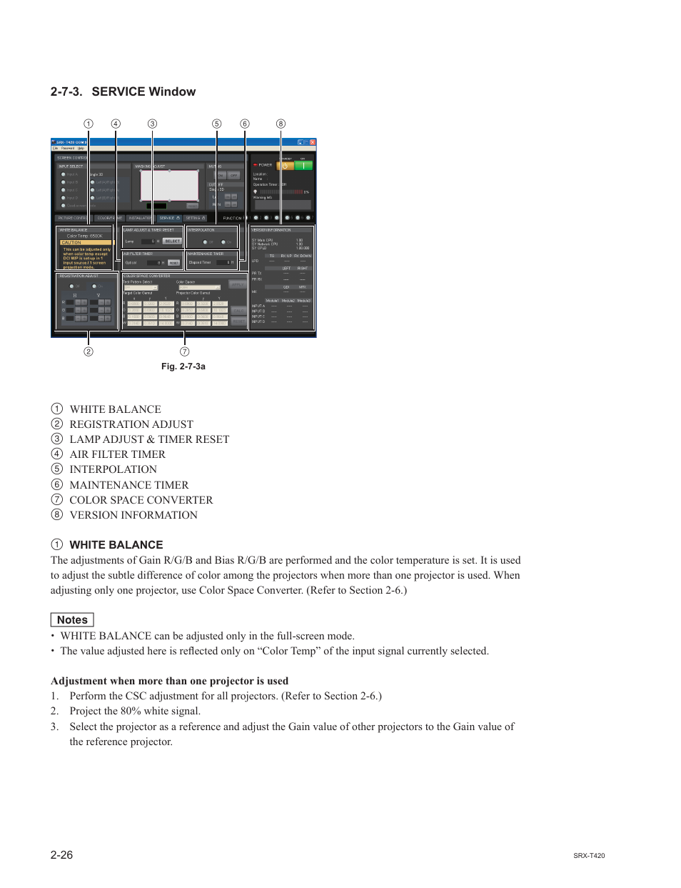 7-3. service window | Sony SRX-T420 User Manual | Page 66 / 76