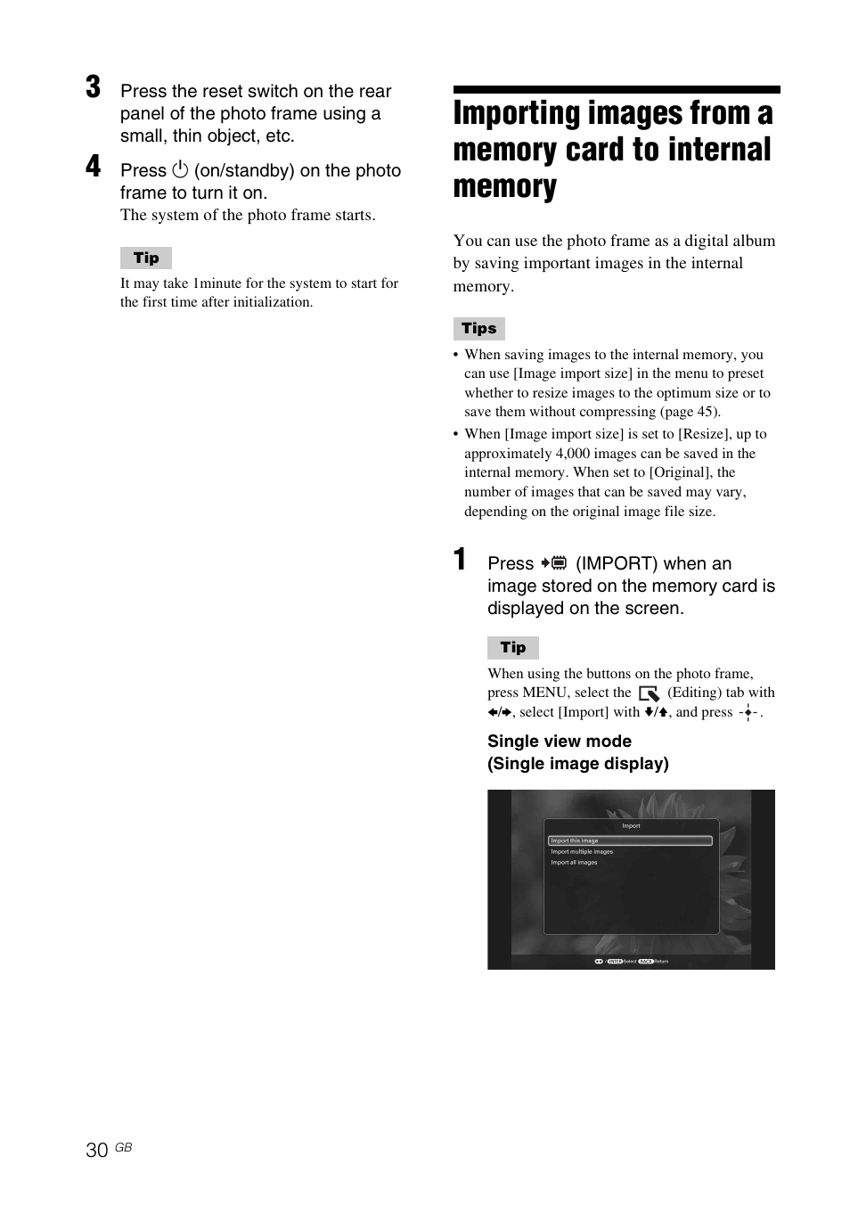 Sony S-FRAME DPF-VR100 User Manual | Page 30 / 64