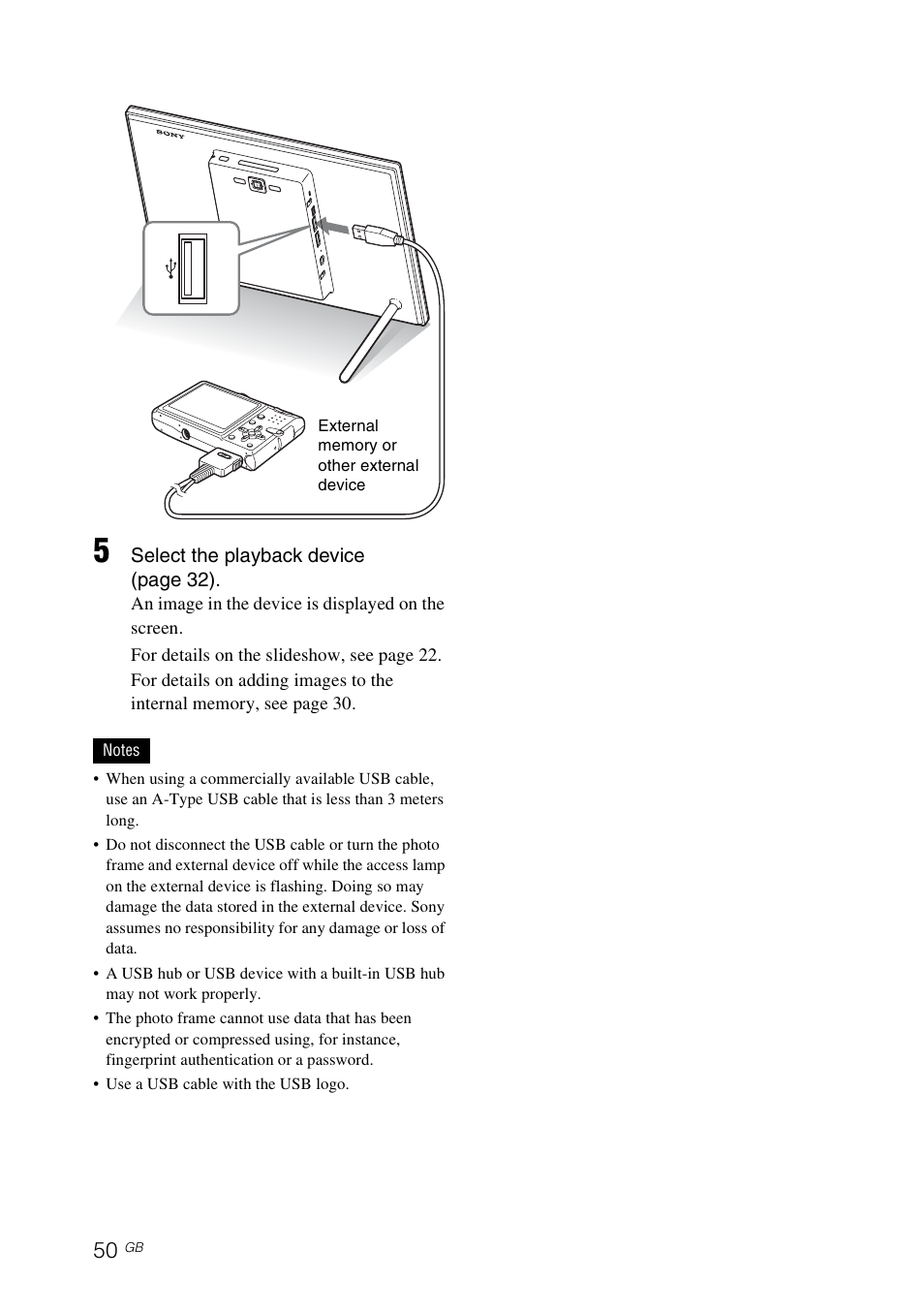 Sony S-FRAME DPF-VR100 User Manual | Page 50 / 64