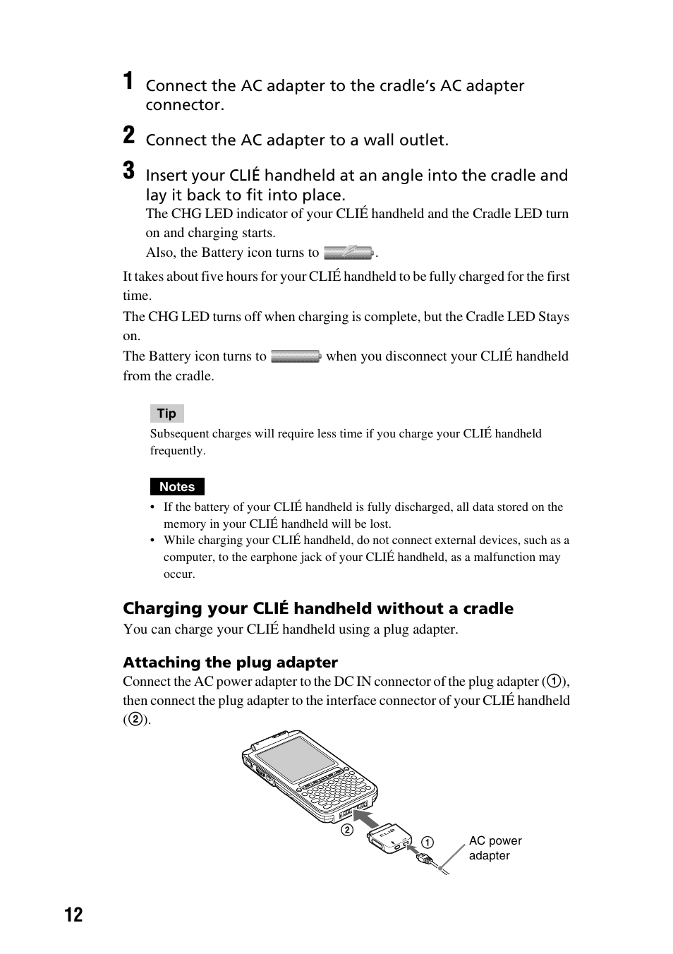 Sony PEG-TG50 User Manual | Page 12 / 100