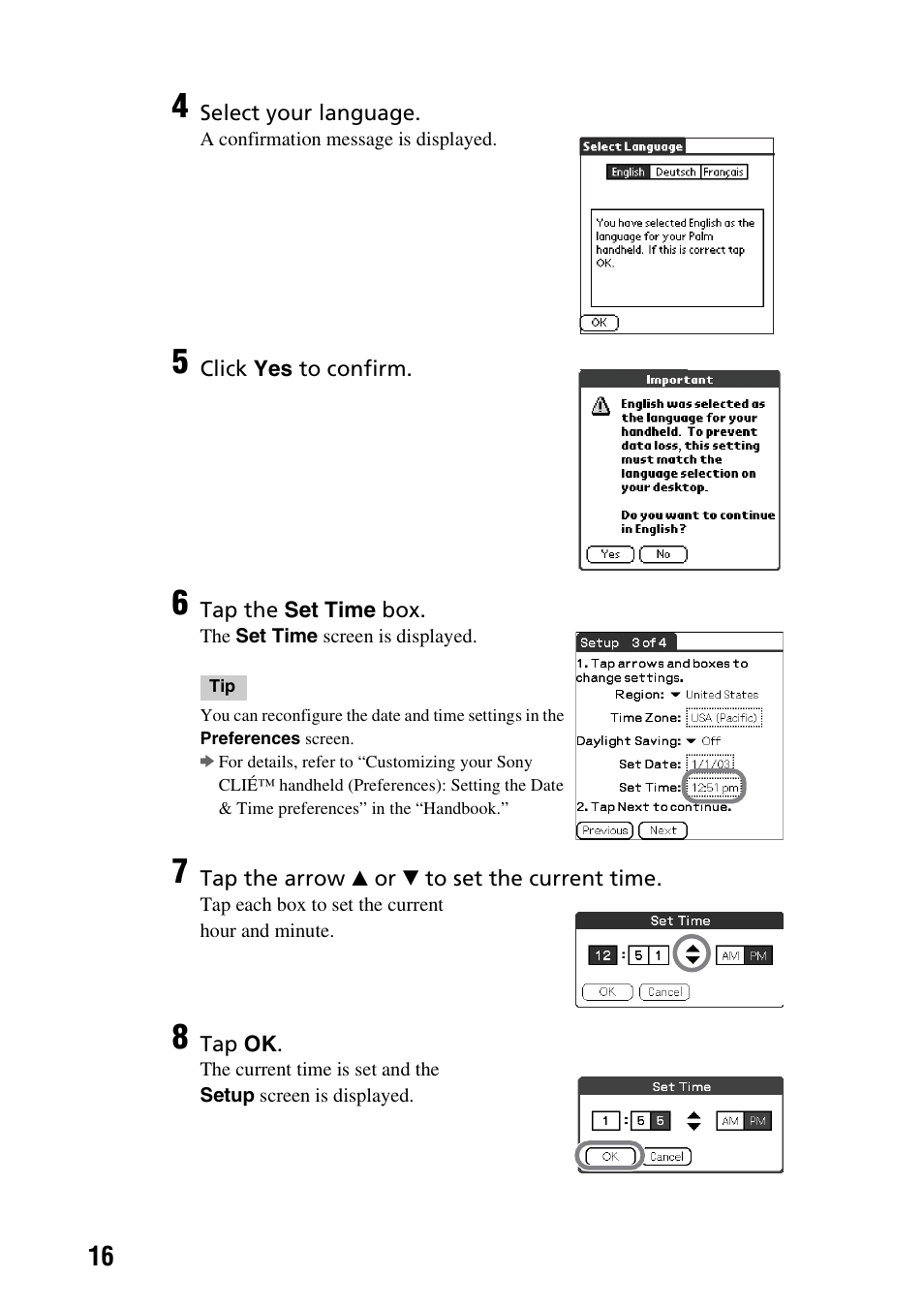 Sony PEG-TG50 User Manual | Page 16 / 100