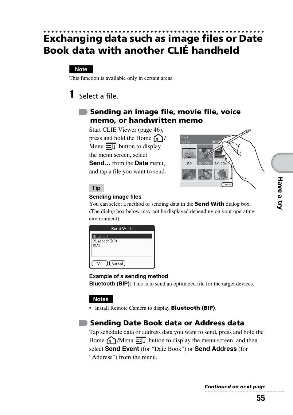 Sony PEG-TG50 User Manual | Page 55 / 100