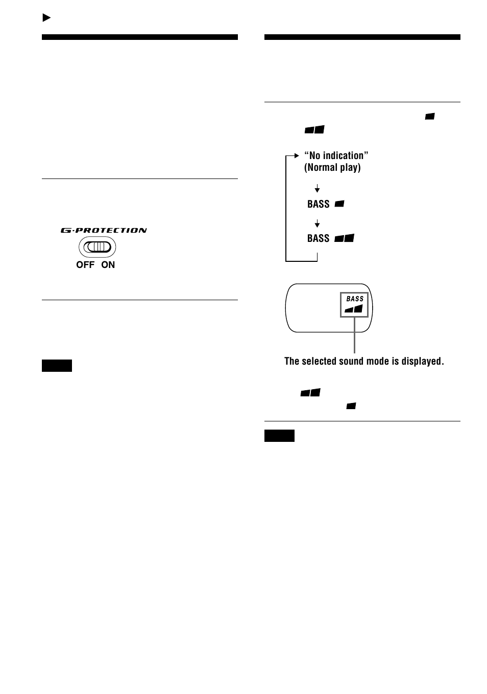 Available features, G-protection function, Emphasizing the bass sound (sound) | 18 emphasizing the bass sound | Sony CD Walkman D-FJ75TR User Manual | Page 18 / 32