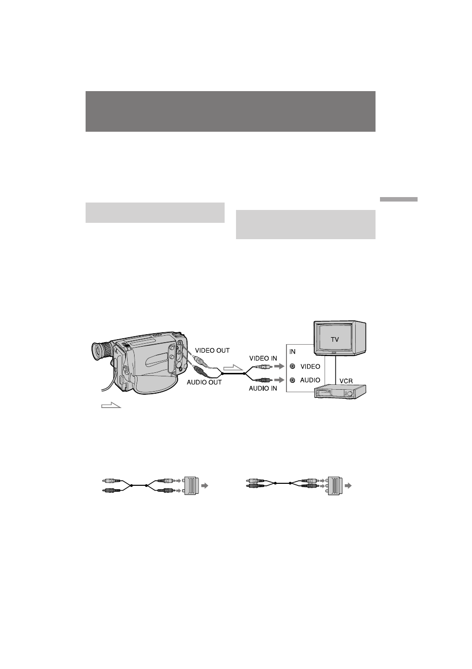 Connections for playback, Иу‰тув‰ëìâìëfl ‰оfl ‚утф улб‚в‰âìëfl | Sony CCD TR 502 E User Manual | Page 19 / 88