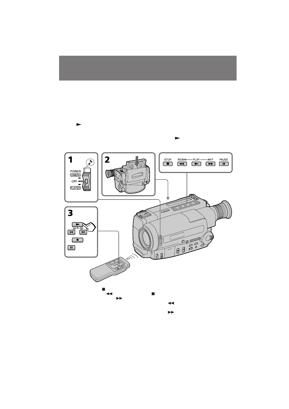 Playing back a tape, Зутф улб‚в‰вмлв овмъ | Sony CCD TR 502 E User Manual | Page 20 / 88