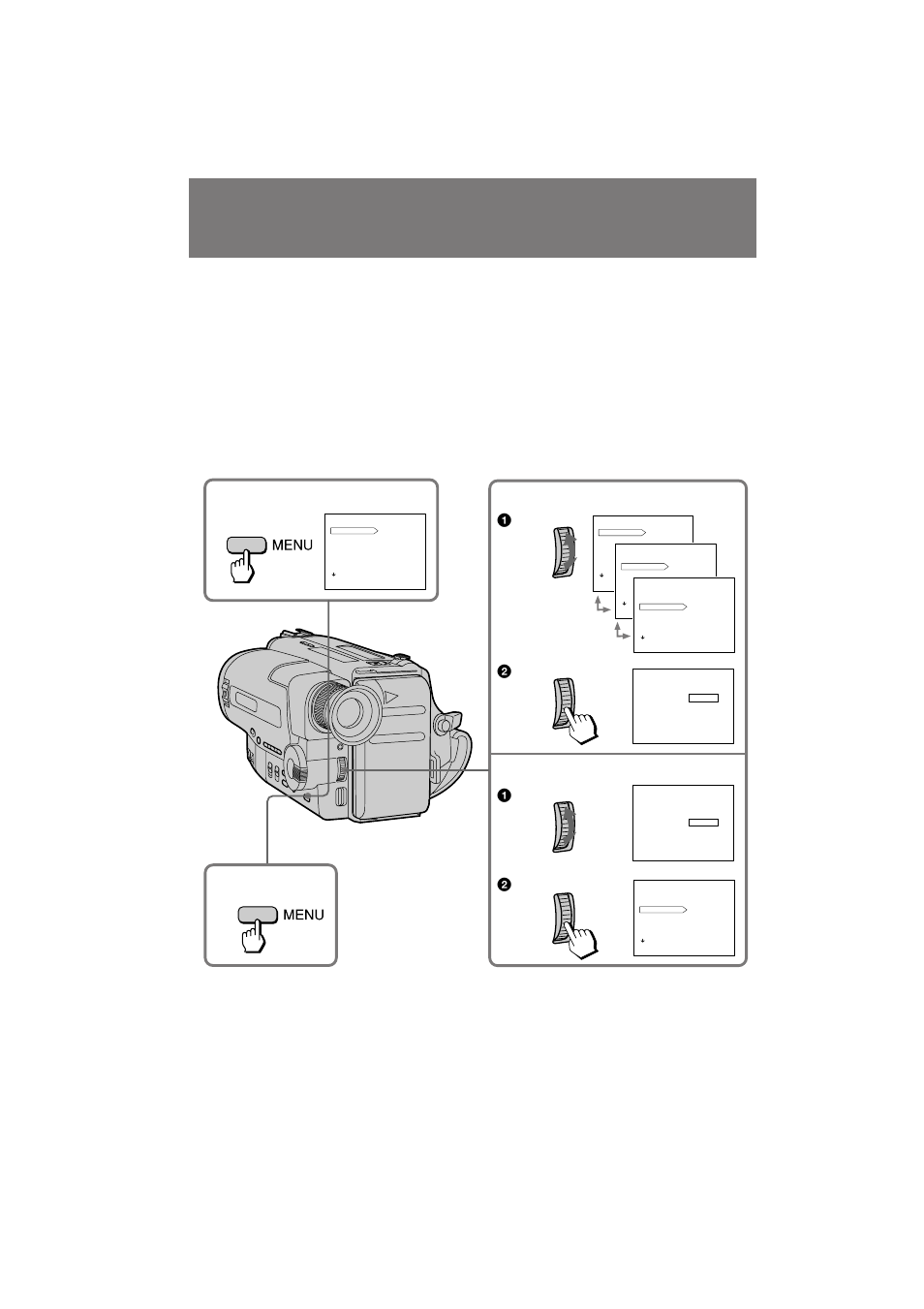 Changing the mode settings, Абпвмвмлв вклпм˚ı ытъ‡му‚ун | Sony CCD TR 502 E User Manual | Page 26 / 88