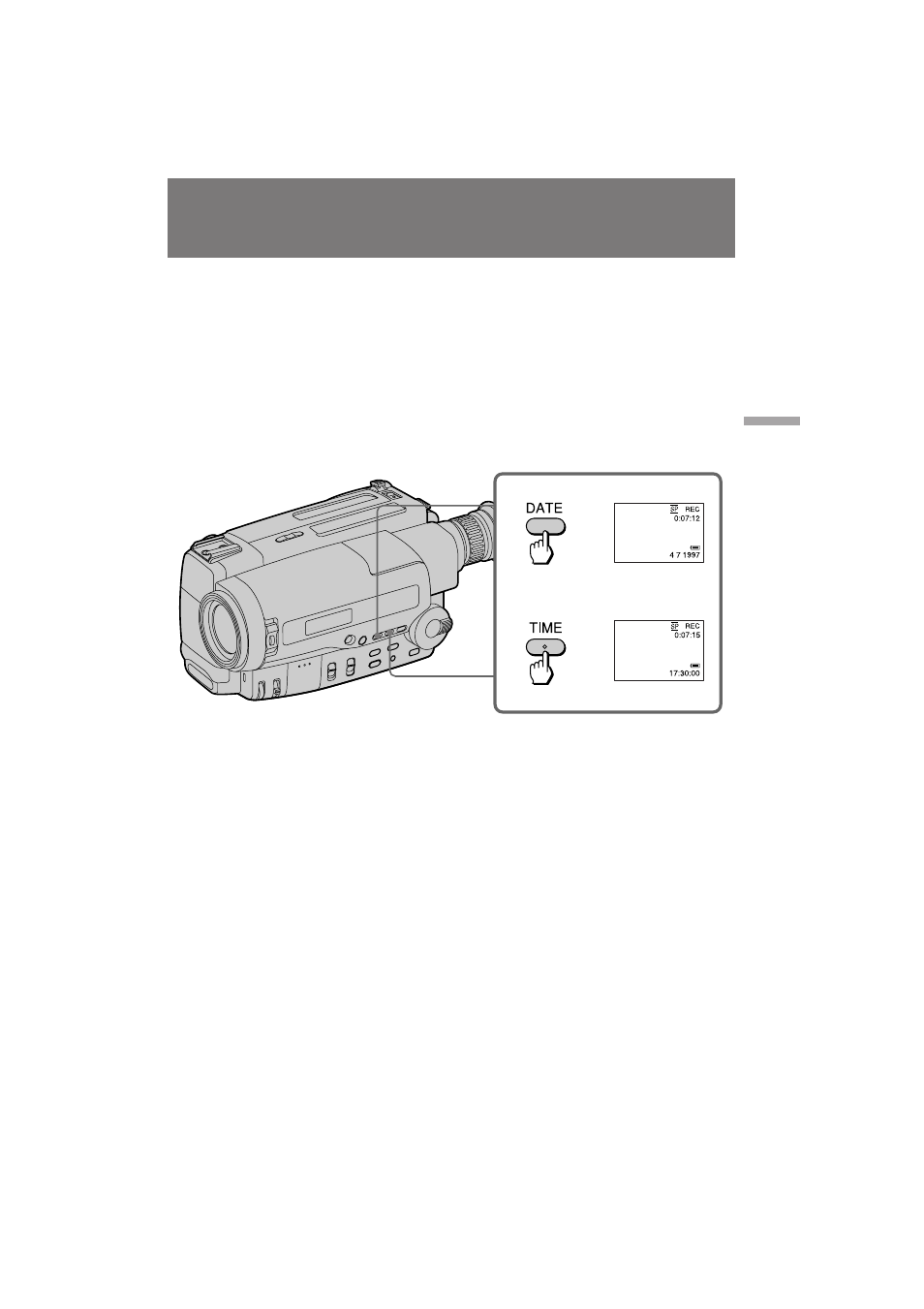 Recording with the date or time, Б‡флт¸ т ‰‡ъуи лол ‚ впвмвп | Sony CCD TR 502 E User Manual | Page 29 / 88