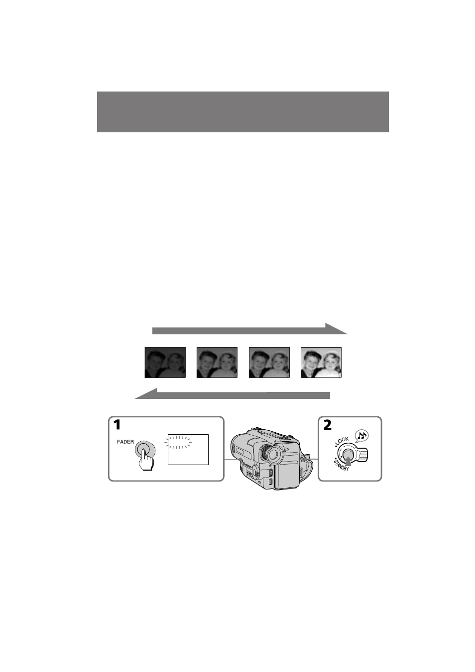 Fade-in and fade-out | Sony CCD TR 502 E User Manual | Page 32 / 88