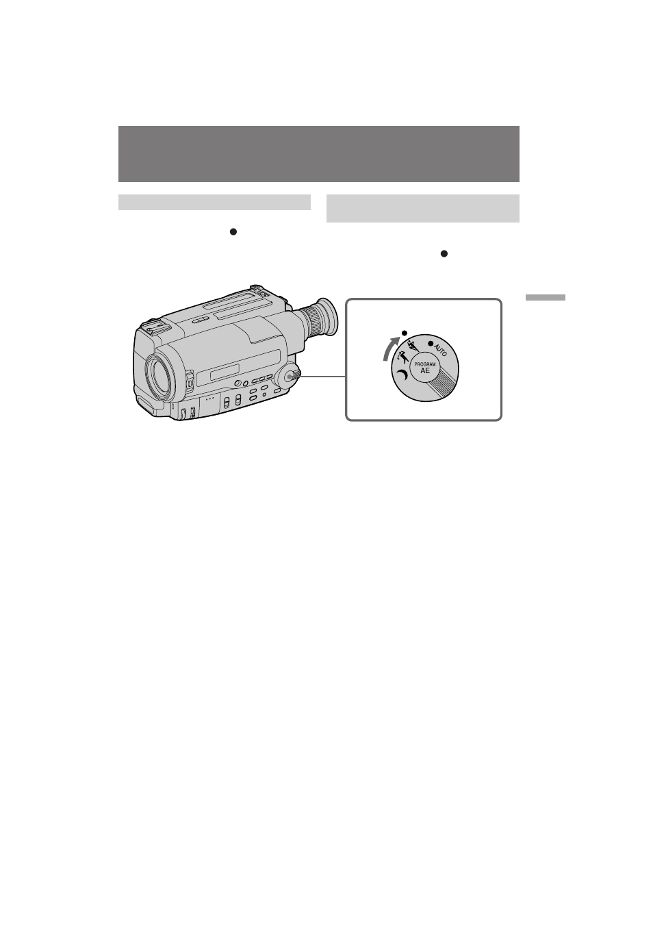 Using the program ae function, Атфуо¸бу‚‡млв ùûìíˆëë program ae | Sony CCD TR 502 E User Manual | Page 41 / 88