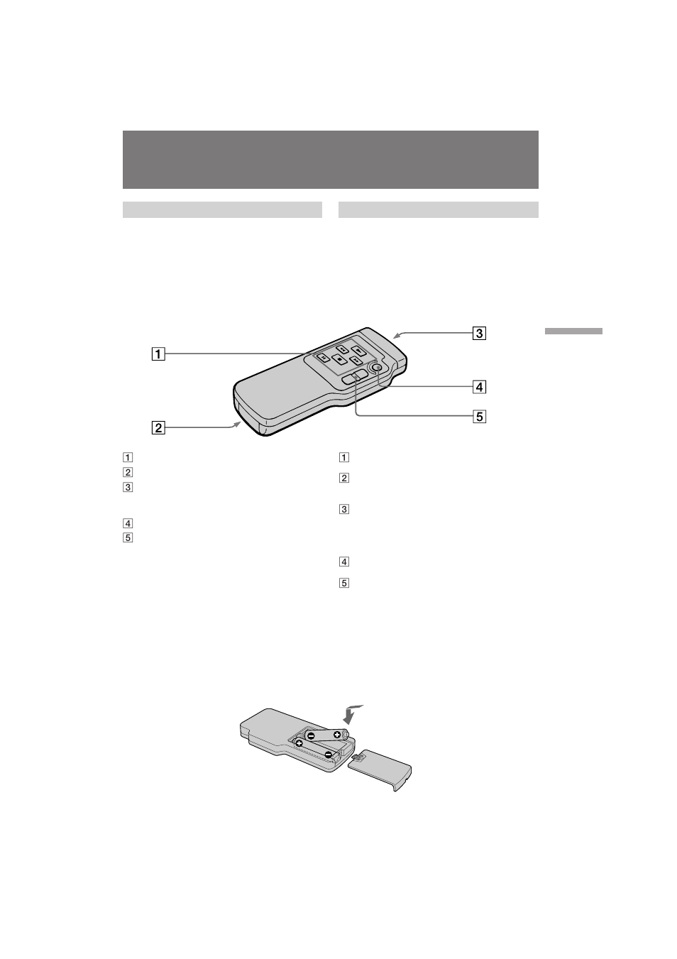 Йфубм‡‚‡млв ‰въ‡ови, Identifying the parts remote commander, Иыо¸ъ ‰лтъ‡ìˆëóììó„у ыф ‡‚îâìëfl | Sony CCD TR 502 E User Manual | Page 79 / 88