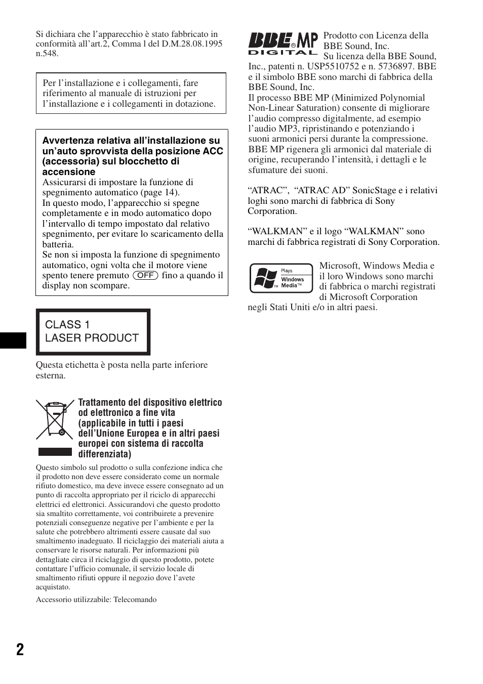 Sony ATRAC AD CDX-GT610U User Manual | Page 70 / 116