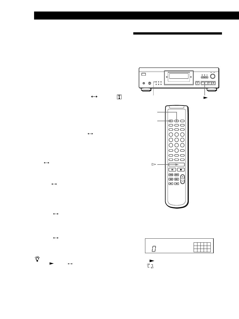 Playing in random order (shuffle play), Playing cds, Repeating the current track | Repeating a specific portion (a ˜ b repeat) | Sony CDP-XA555ES User Manual | Page 12 / 76