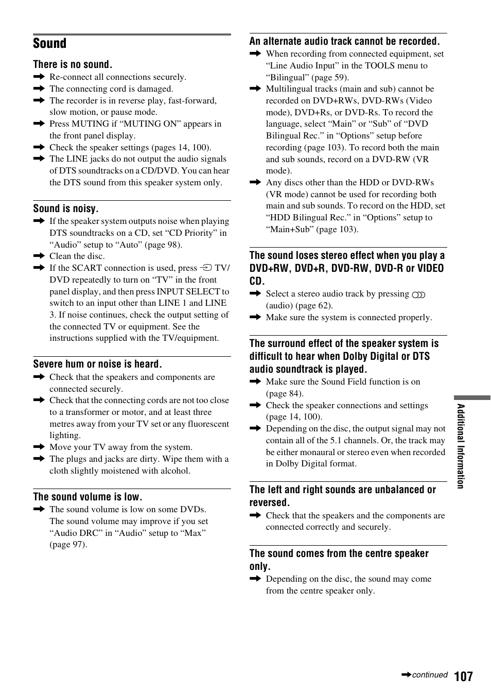 Sound | Sony DAR-RH7000 User Manual | Page 107 / 536