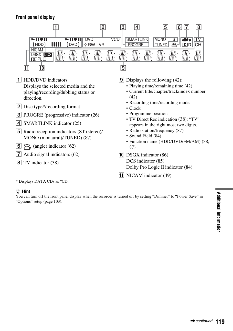 Sony DAR-RH7000 User Manual | Page 119 / 536