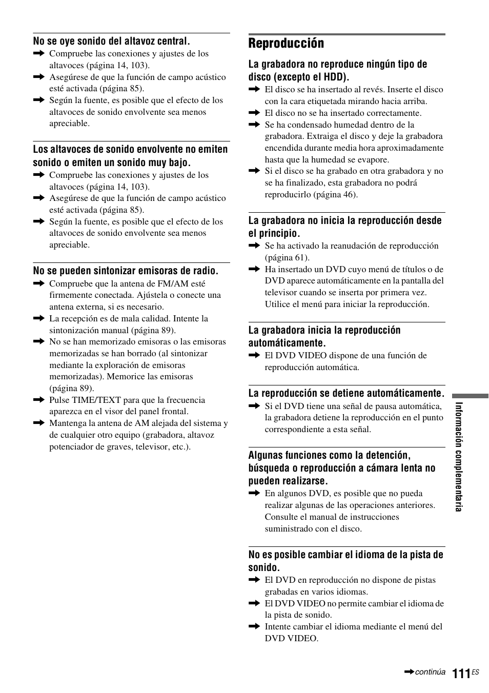 Reproducción | Sony DAR-RH7000 User Manual | Page 237 / 536