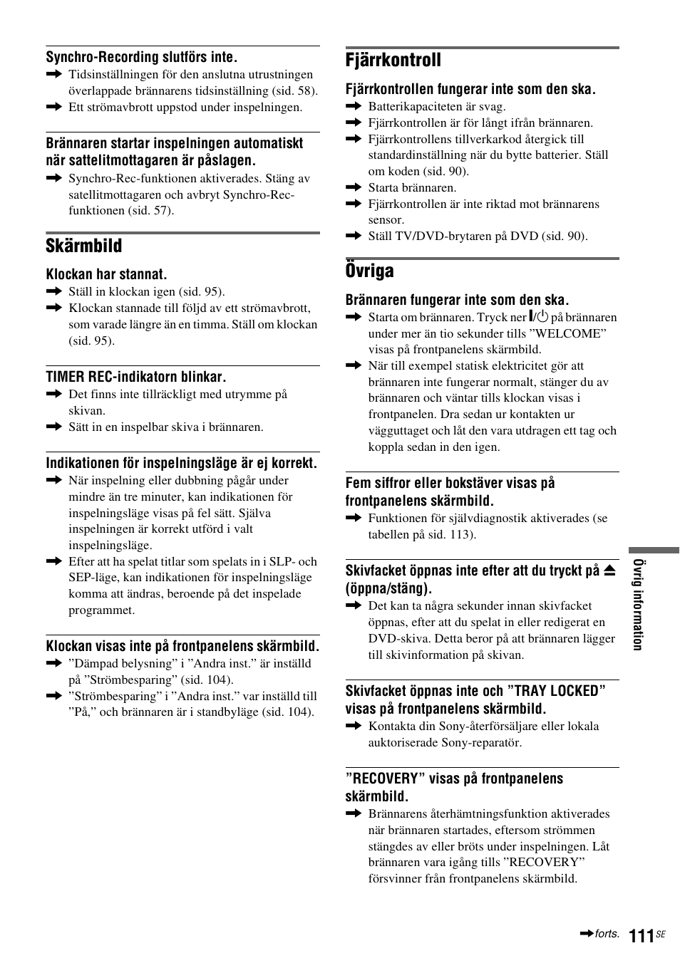 Skärmbild, Fjärrkontroll, Övriga | Sony DAR-RH7000 User Manual | Page 369 / 536