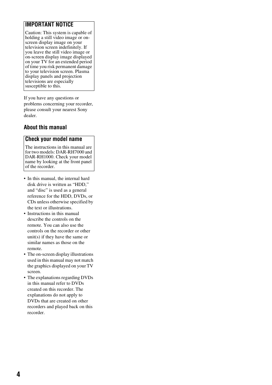 Sony DAR-RH7000 User Manual | Page 4 / 536