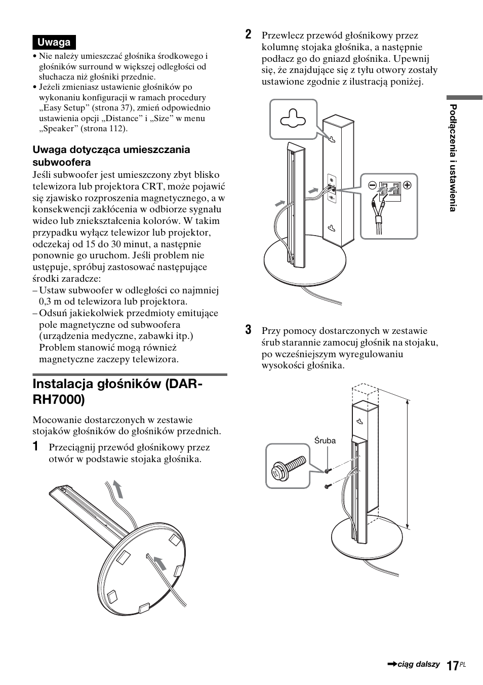 Instalacja głośników (dar- rh7000) | Sony DAR-RH7000 User Manual | Page 403 / 536