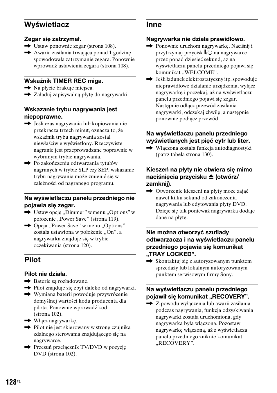 Wyświetlacz, Pilot, Inne | Sony DAR-RH7000 User Manual | Page 514 / 536