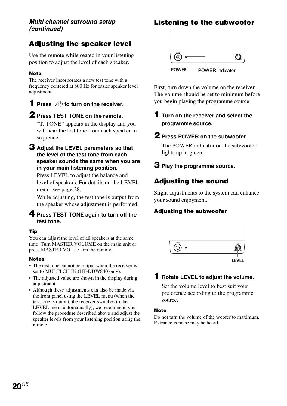 Sony STR-K840P User Manual | Page 20 / 59