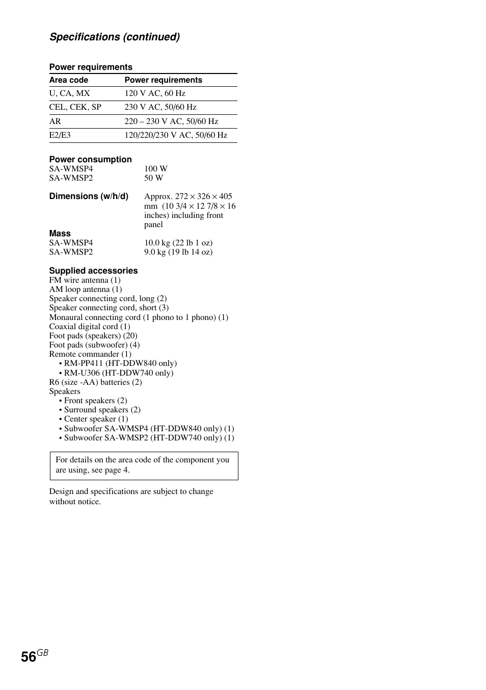 Sony STR-K840P User Manual | Page 56 / 59