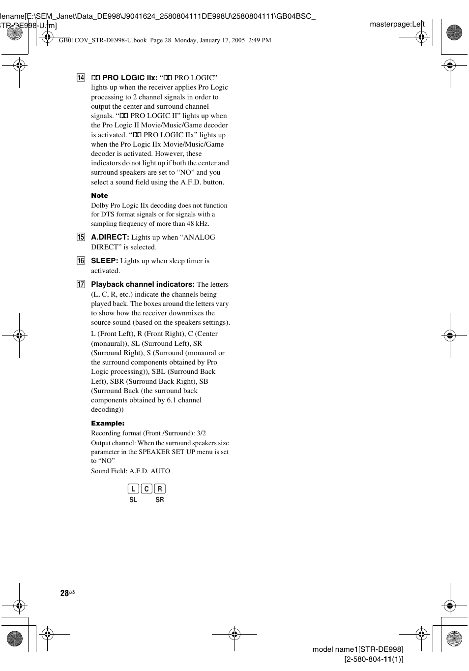 Sony STR-DE998 User Manual | Page 28 / 64