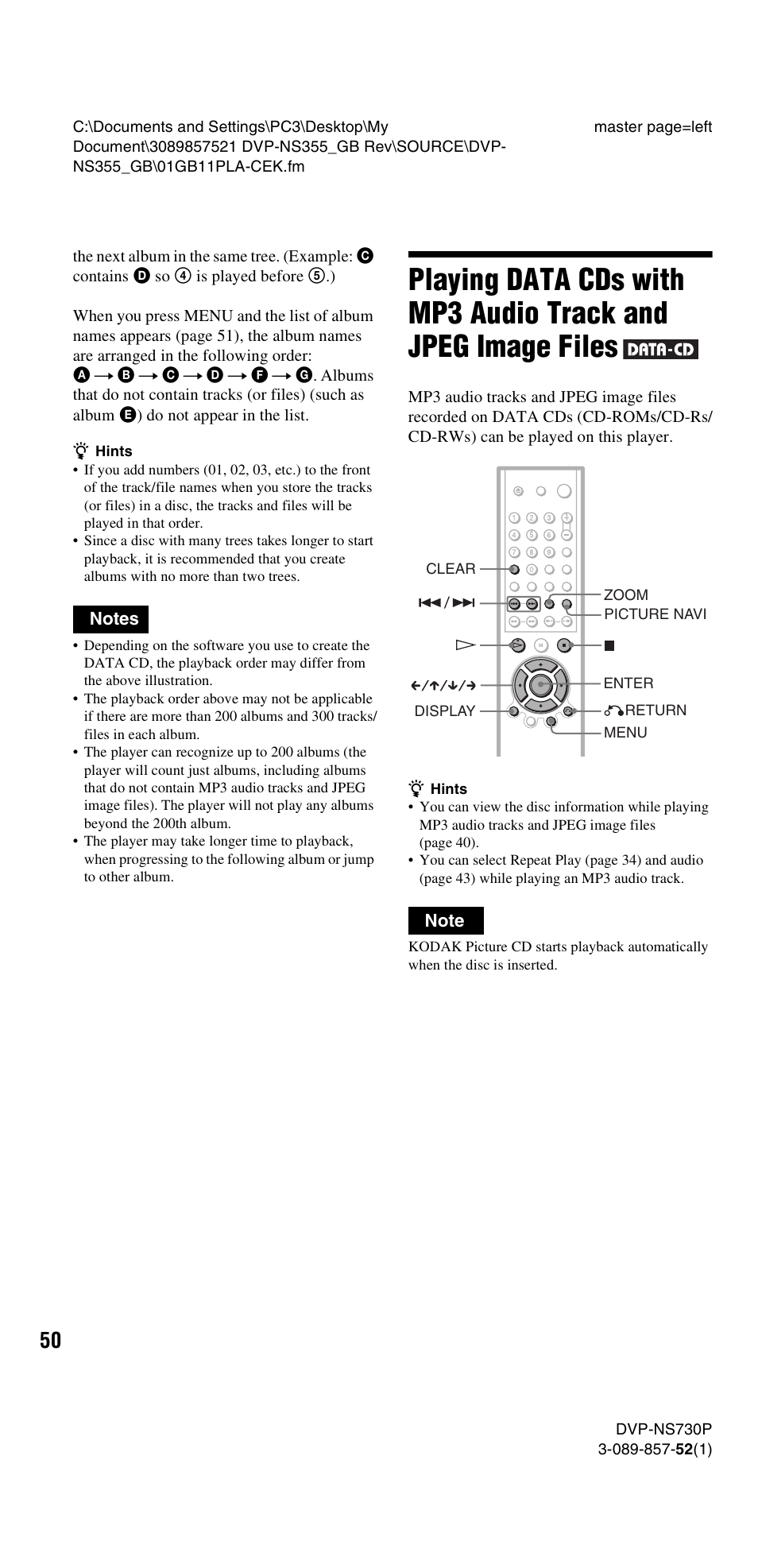 Sony DVP-NS585P User Manual | Page 50 / 78