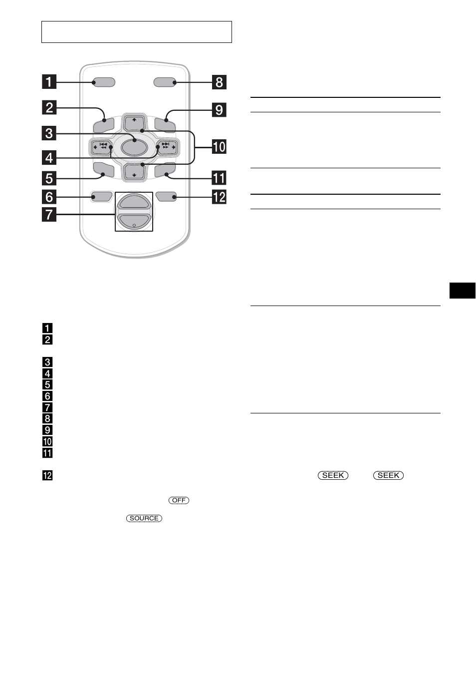 Con esta unidad) (con una unidad opcional), Omisión continua de pistas, Control remoto de tarjeta rm-x114 | Sony CDX-F5700 User Manual | Page 33 / 92