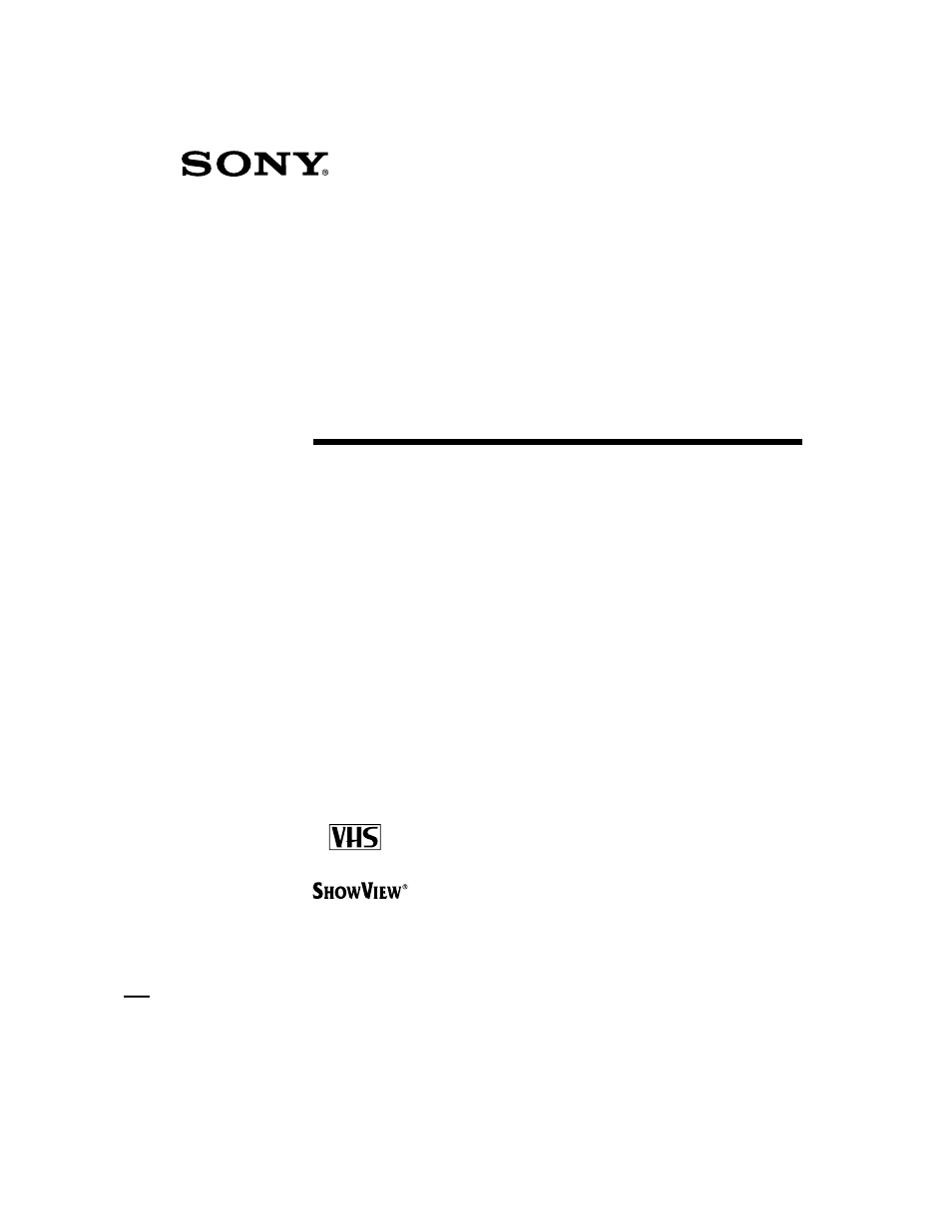 Sony ShowView SLV-SE510B User Manual | 80 pages