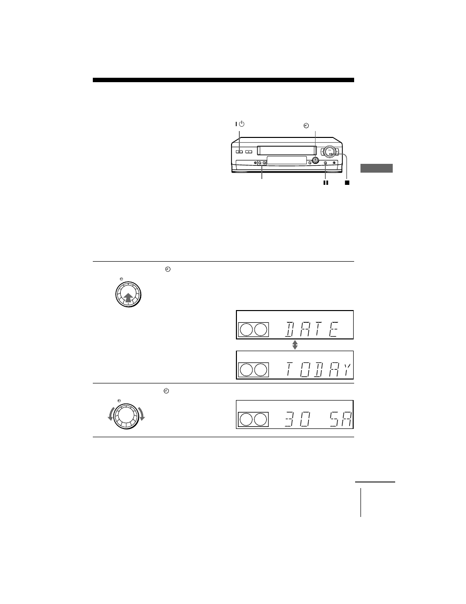 Recording tv programmes using the dial timer, L (45), Master page : right | Sony ShowView SLV-SE510B User Manual | Page 45 / 80