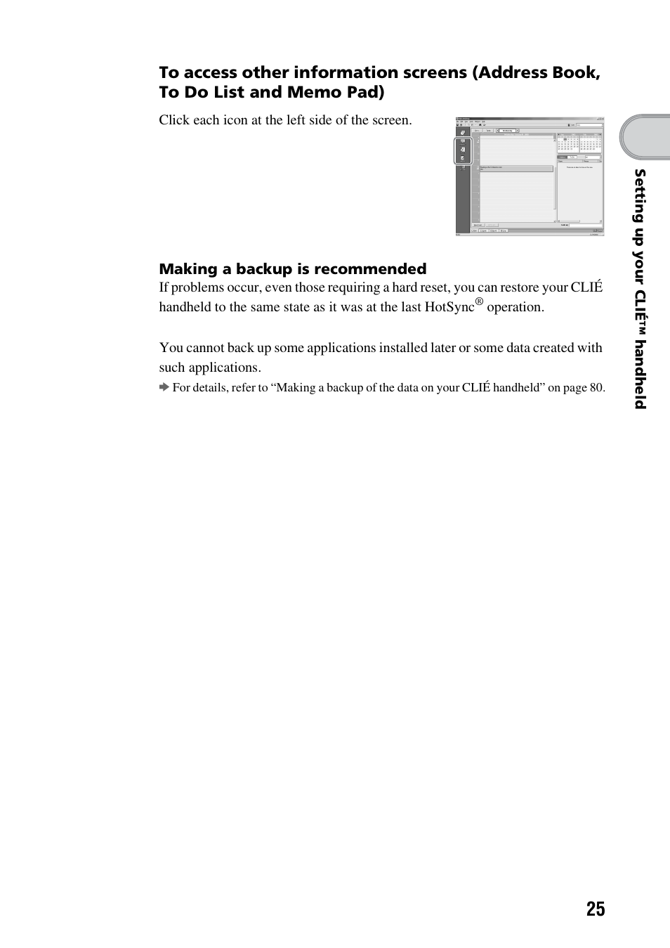 Sony PEG-NX73V User Manual | Page 25 / 112