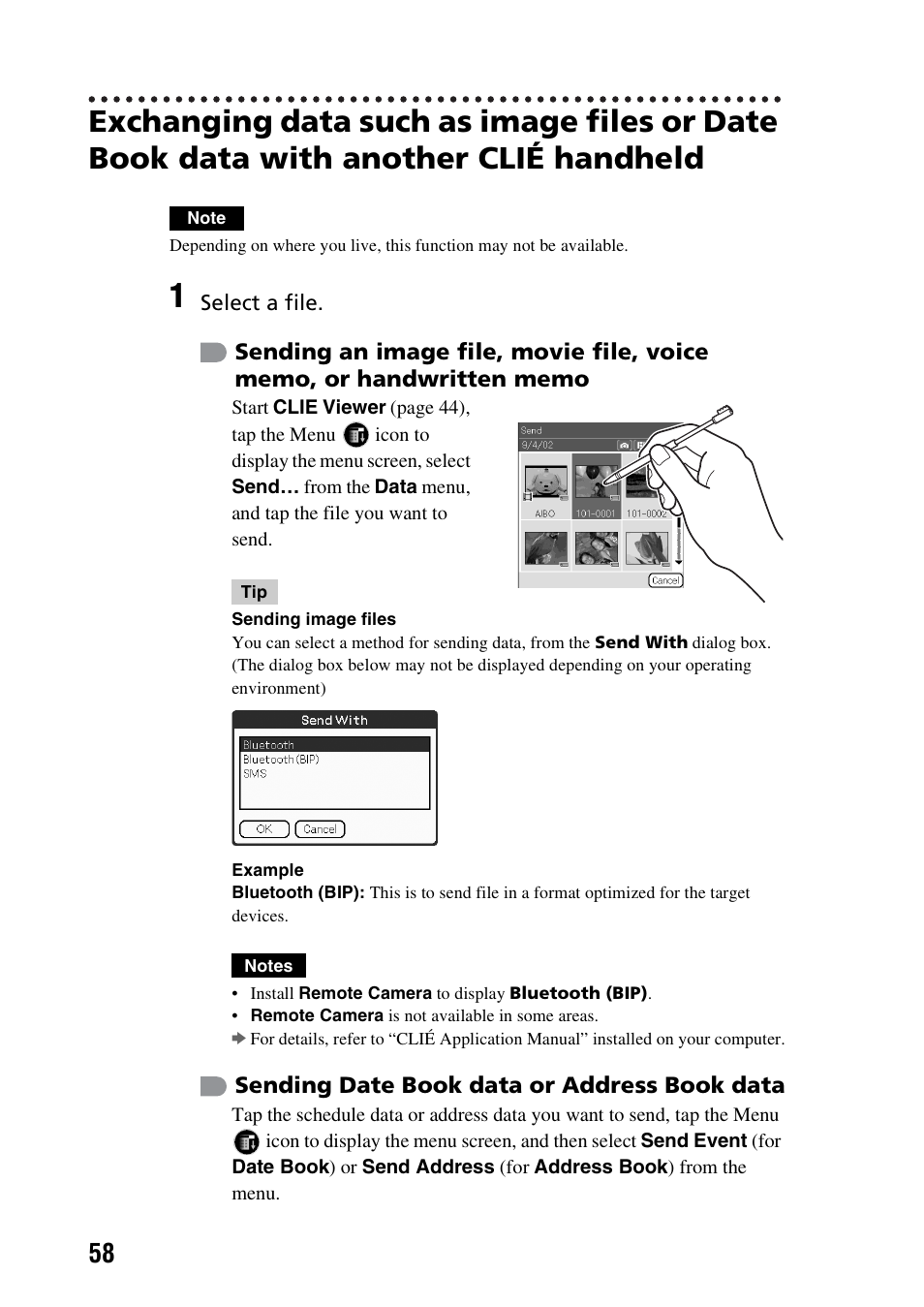 Sony PEG-NX73V User Manual | Page 58 / 112