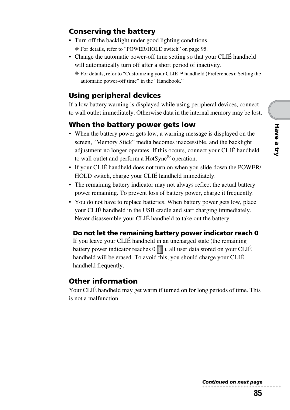 Sony PEG-NX73V User Manual | Page 85 / 112