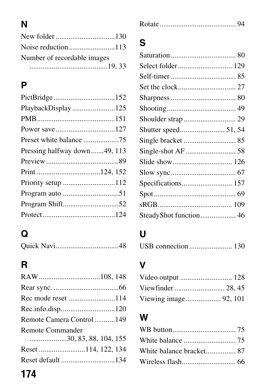 Sony A900 User Manual | Page 174 / 174