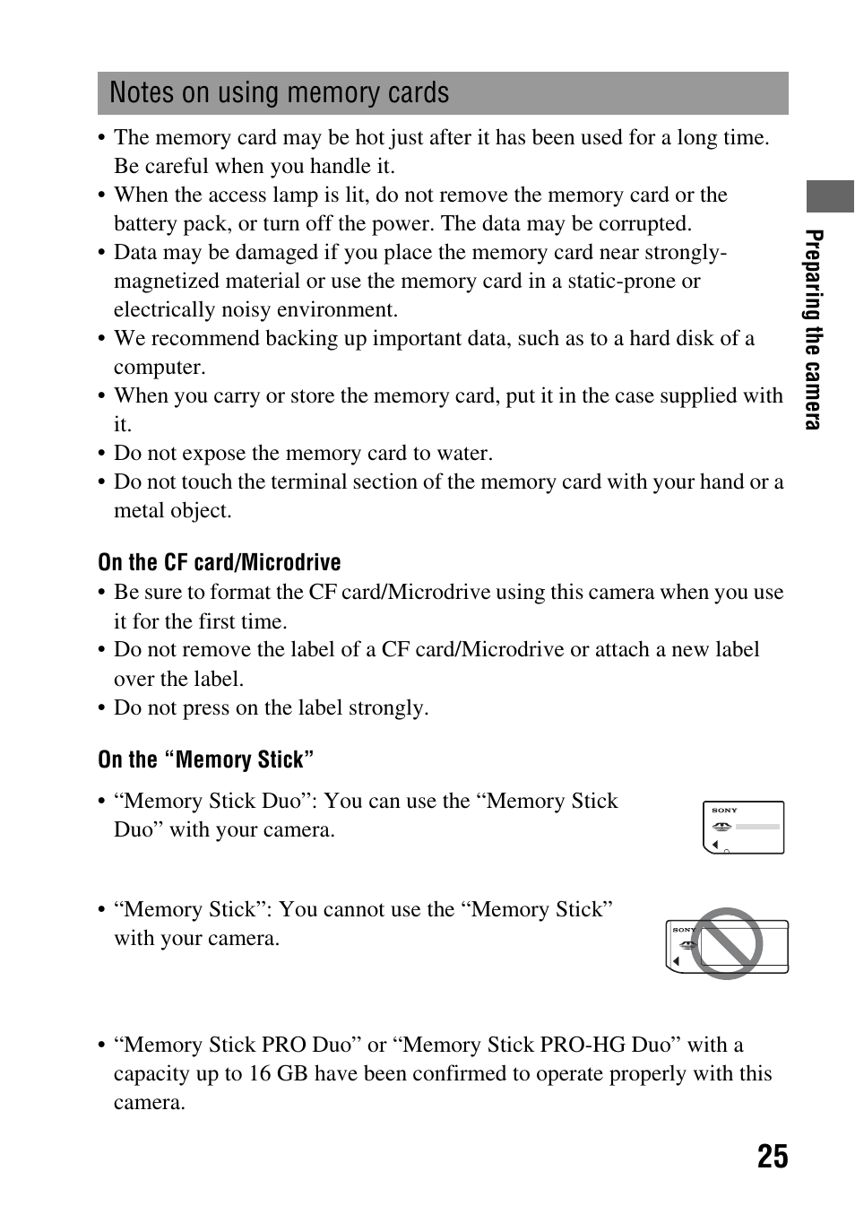 Sony A900 User Manual | Page 25 / 174