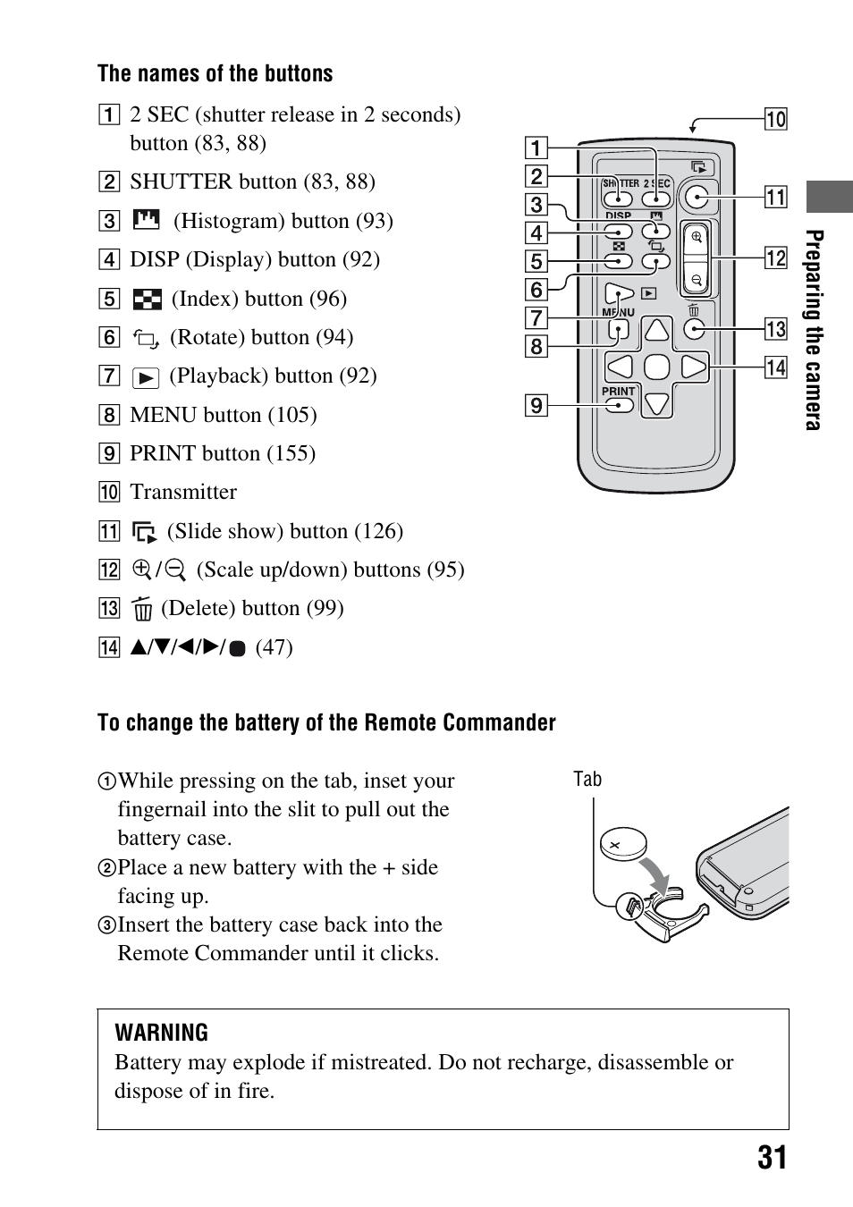 Sony A900 User Manual | Page 31 / 174
