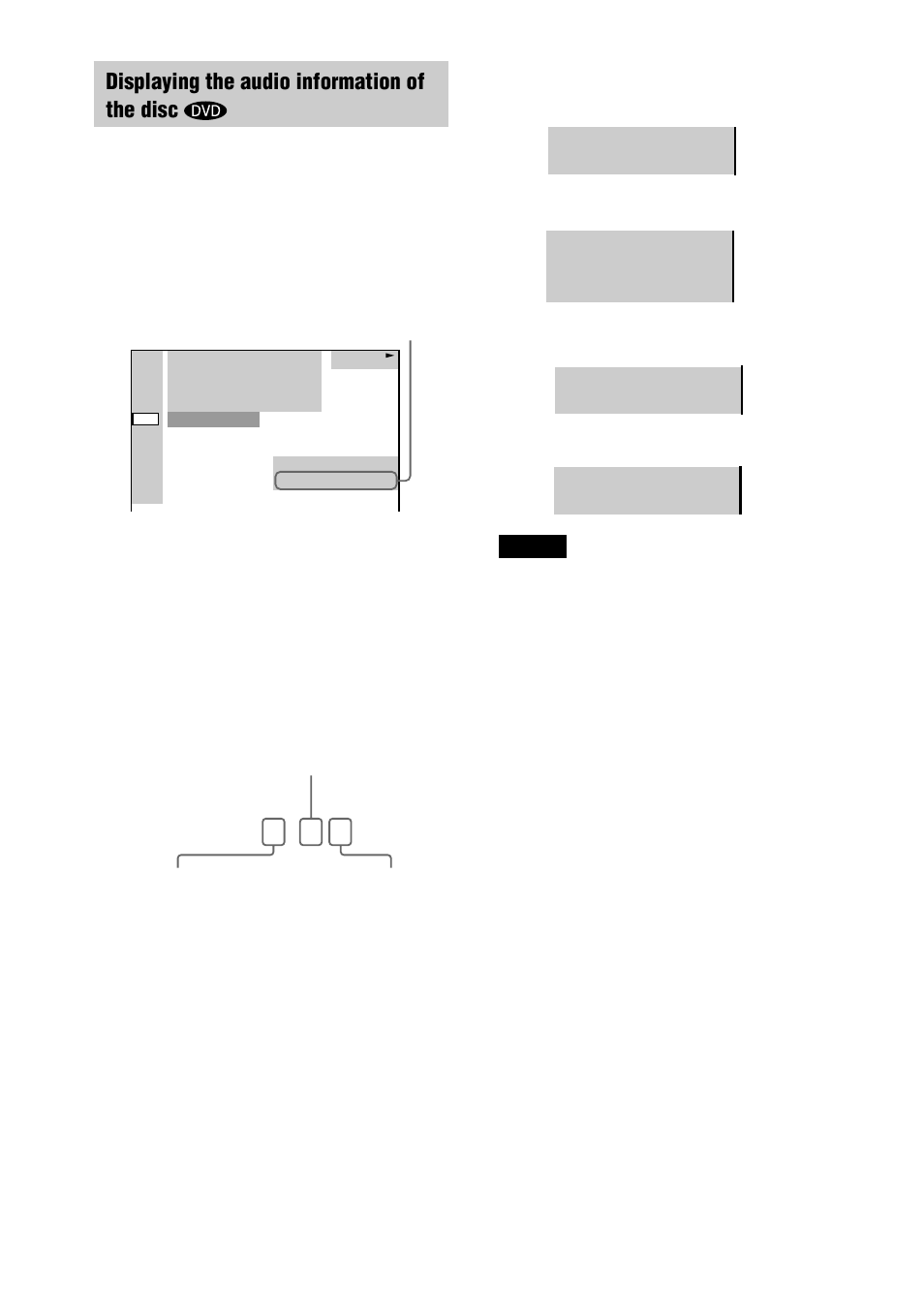 Dolby digital 3 / 2, Displaying the audio information of the disc | Sony DAV-C770 User Manual | Page 50 / 88
