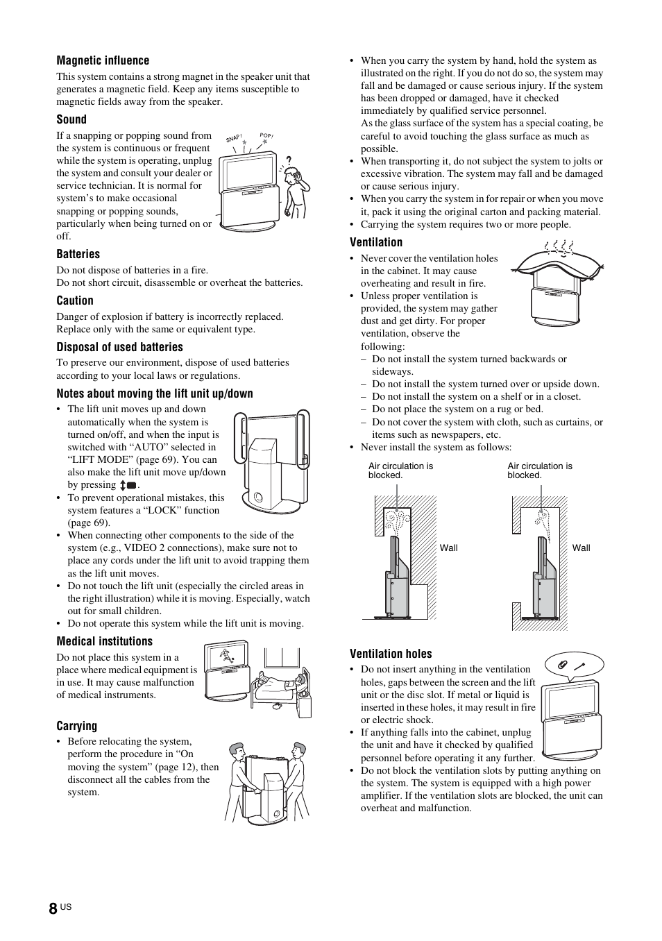 Sony TAV-L1 User Manual | Page 8 / 88