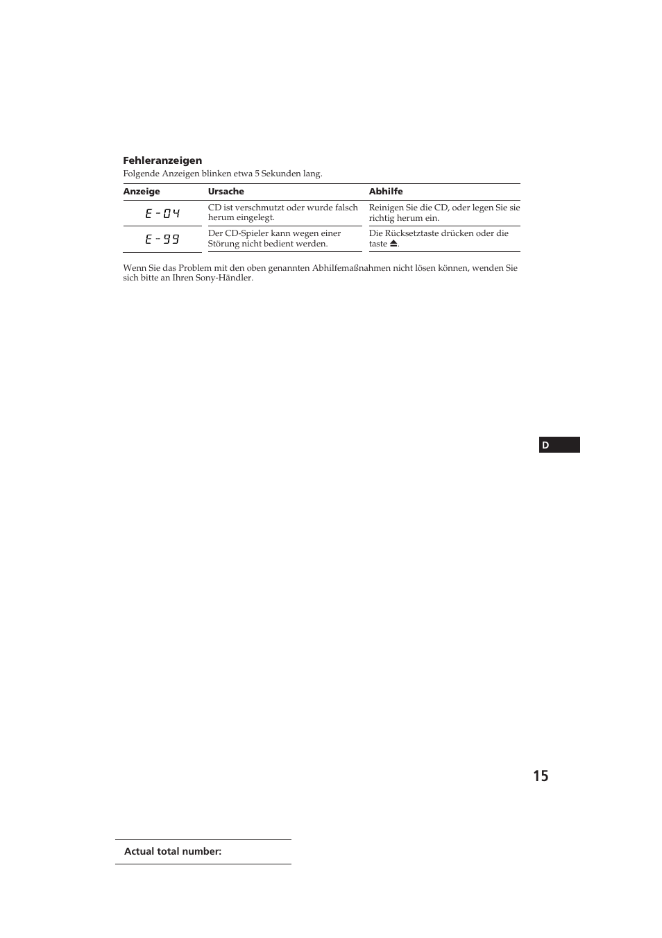 Sony CDX-3100 User Manual | Page 41 / 54
