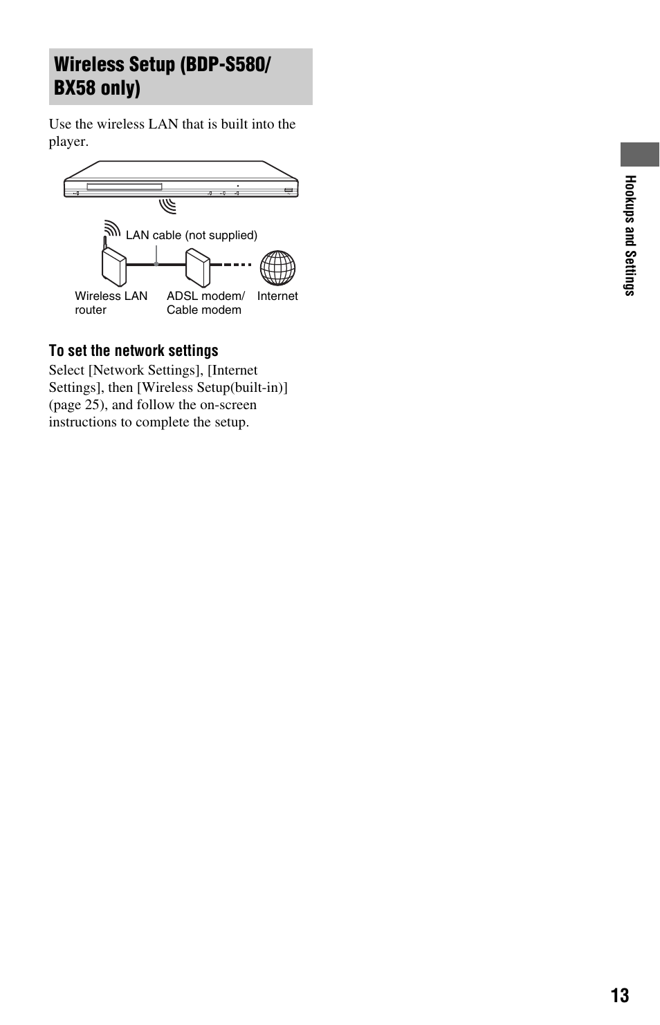 Sony BDP-S580 User Manual | Page 13 / 35