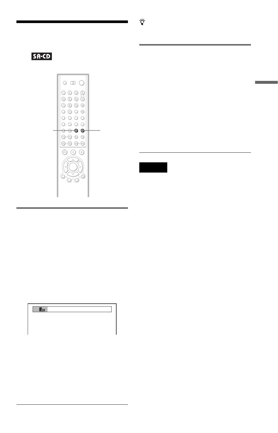 Selecting a playback area for a super audio cd, N (39 | Sony DVP-CX985V User Manual | Page 39 / 104
