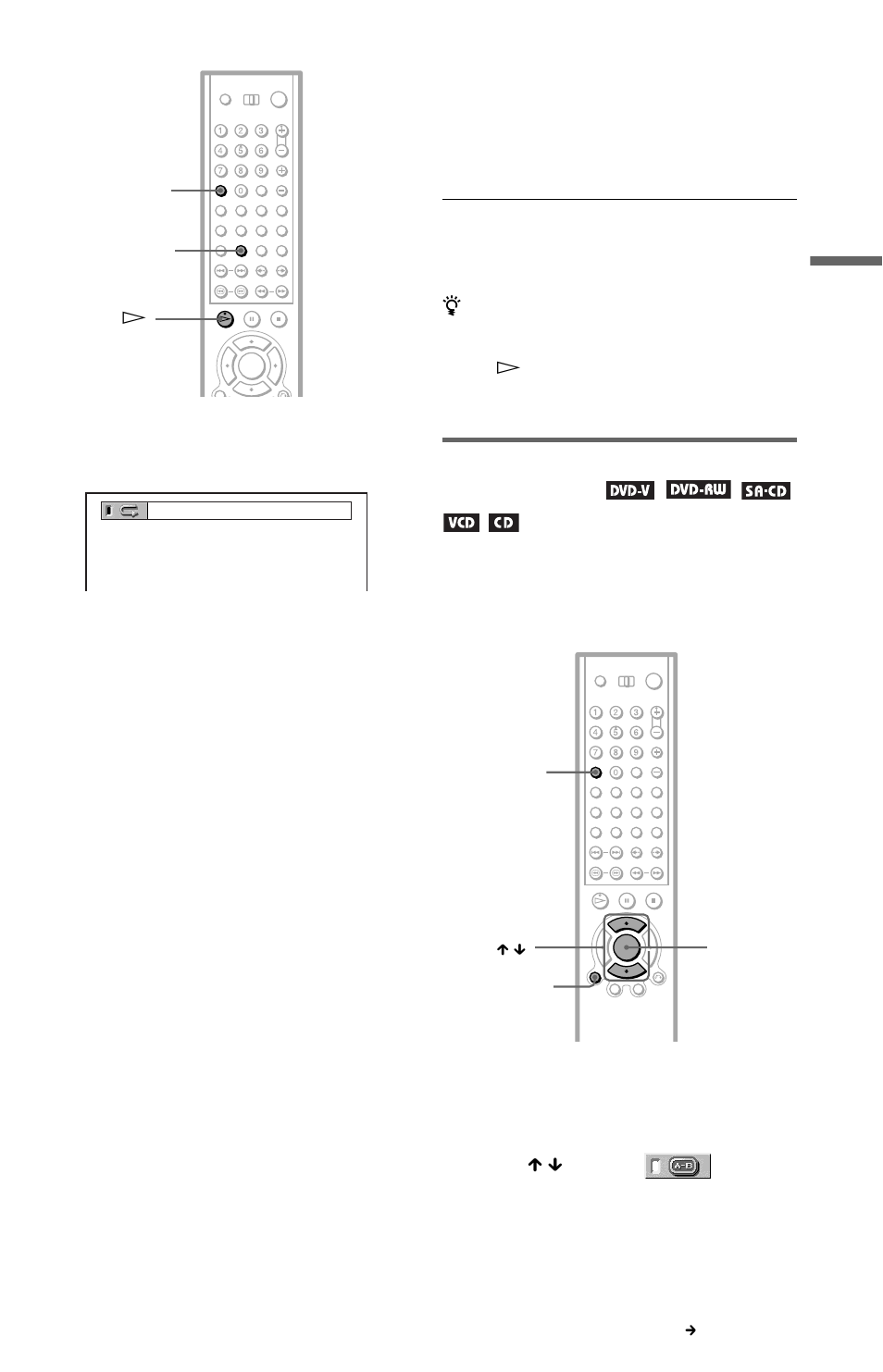 Repeating a specific portion (a- b repeat play) | Sony DVP-CX985V User Manual | Page 47 / 104
