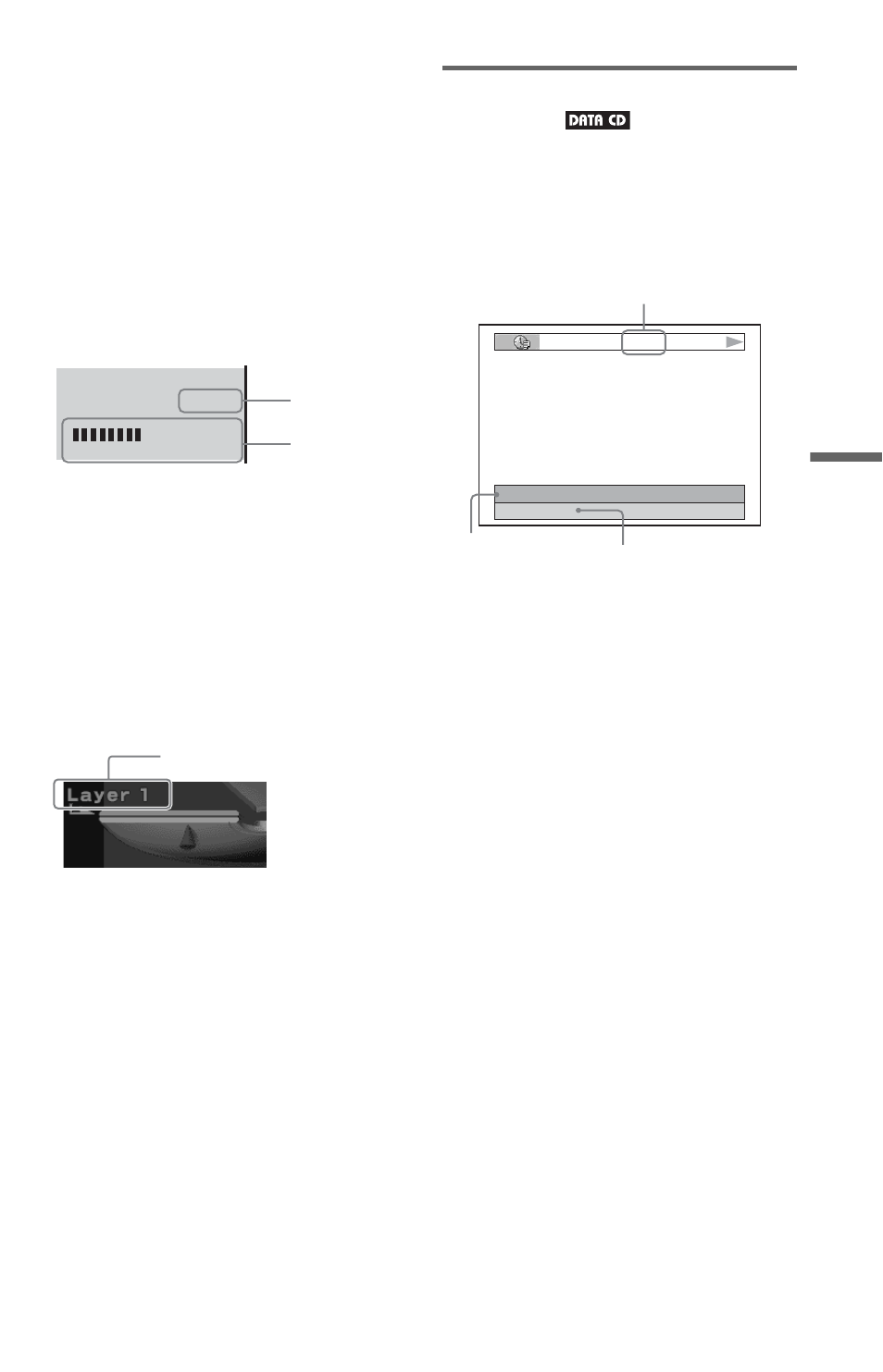 Checking the play information of a data cd, Bit rate | Sony DVP-CX985V User Manual | Page 67 / 104
