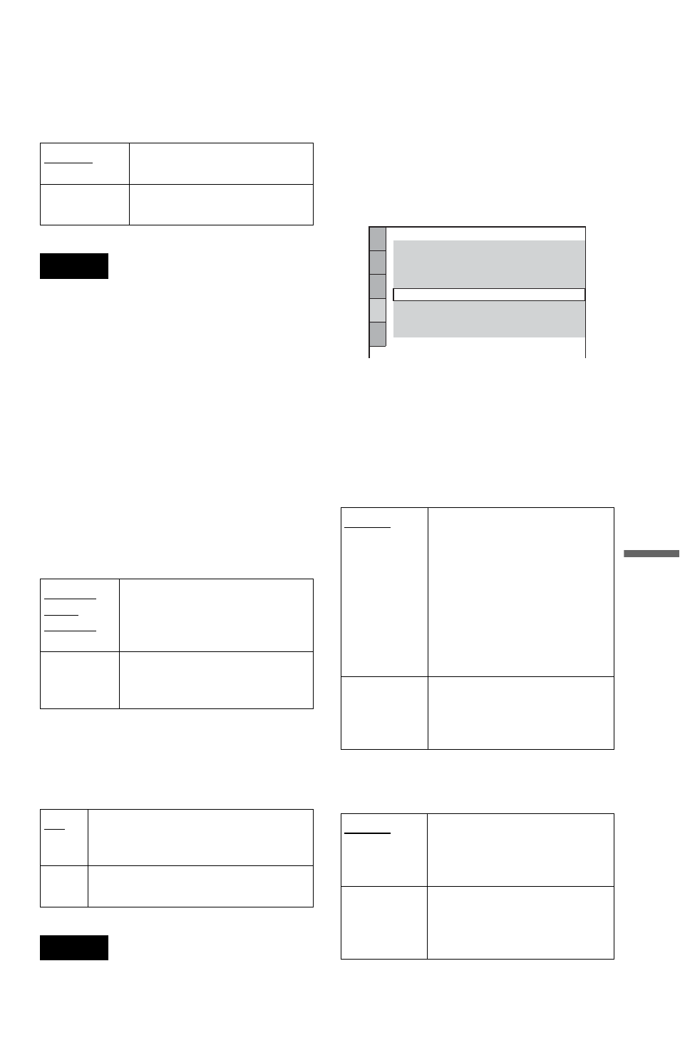 Audio filter (except super audio cd), Downmix (dvd video/dvd-rw only), Digital out (except super audio cd) | Sony DVP-CX985V User Manual | Page 91 / 104