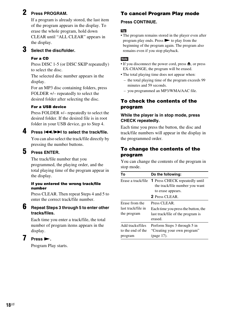 Sony CDPCE500 User Manual | Page 18 / 24