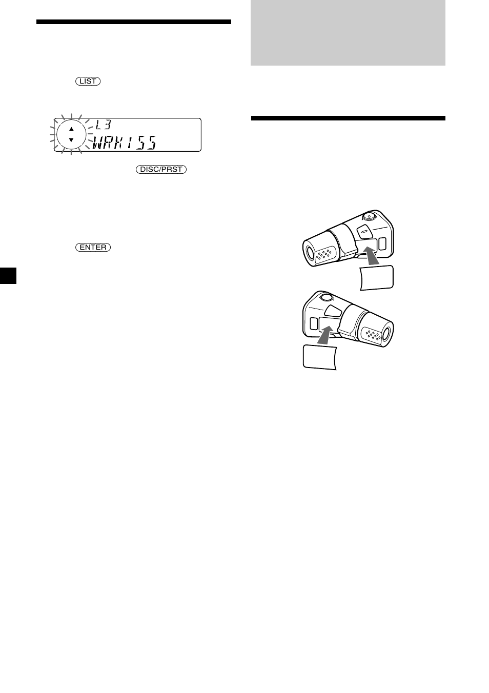 Locating a station by name — list-up, Other functions, Labeling the rotary commander | Locating a station by name | Sony CDX-C7000X User Manual | Page 18 / 28